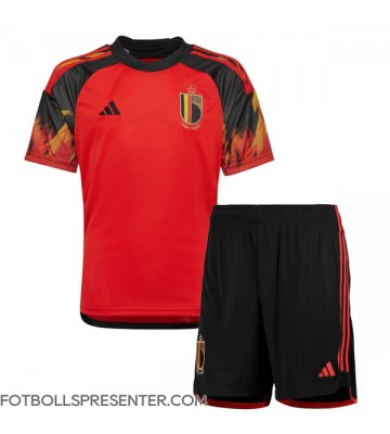Belgien Hemmatröja Barn VM 2022 Kortärmad (+ korta byxor)